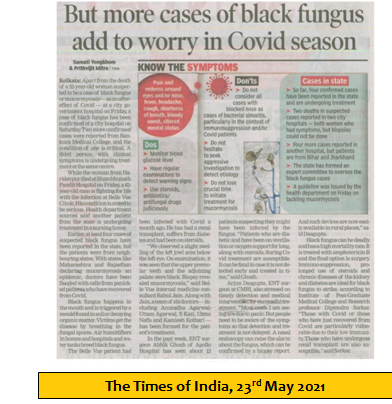 But more cases of black fungus add to worry in Covid season